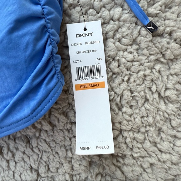 NWT DKNY Blue Halter Bikini Set - Picture 3 of 4
